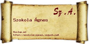Szokola Ágnes névjegykártya
